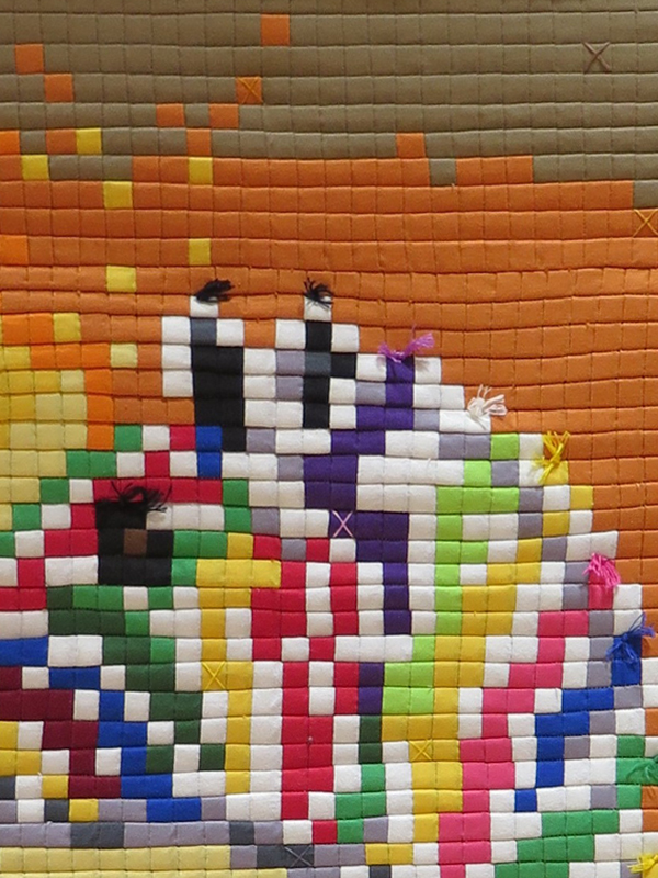 Ami Heinricher, Zebra im Farbenrausch, Detail