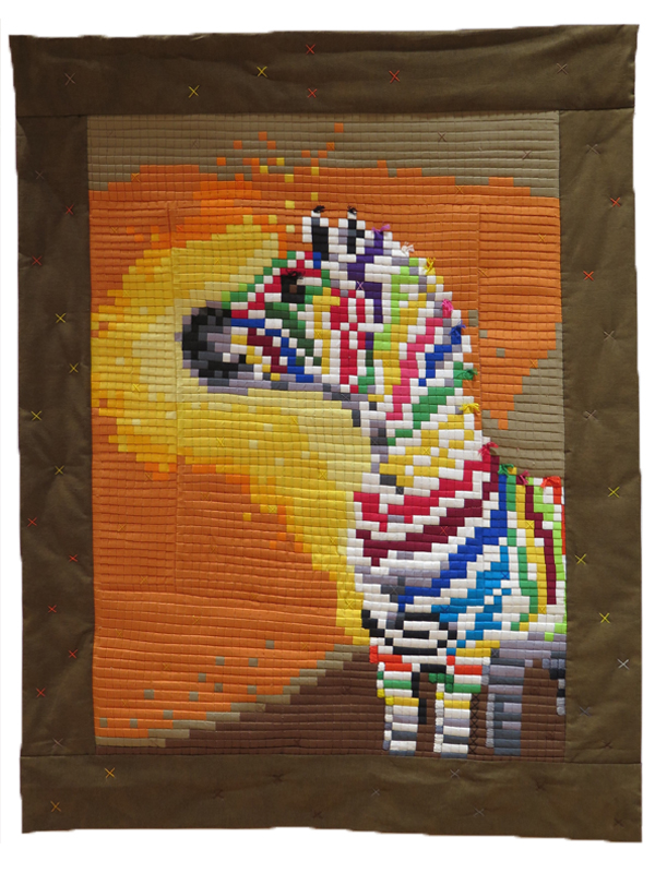 Ami Heinricher, Zebra im Farbenrausch1